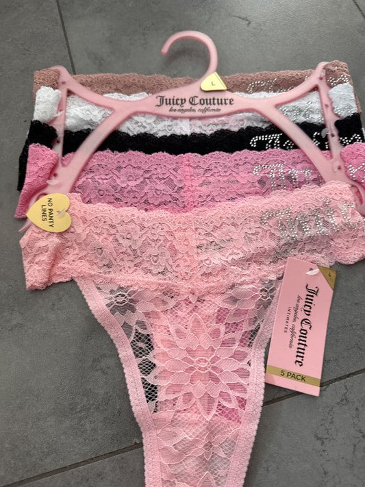 Juicy Couture 5 stk nærbuxur