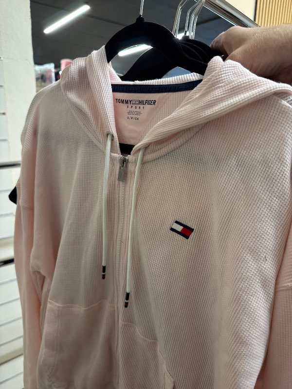 Tommy Hilfiger hettupeysa bleik