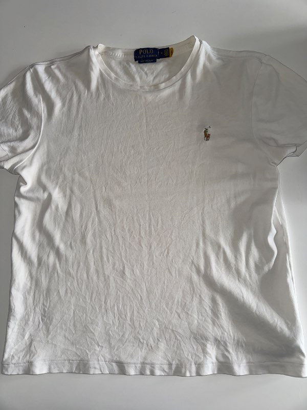 Us polo stuttermabolur hvítur