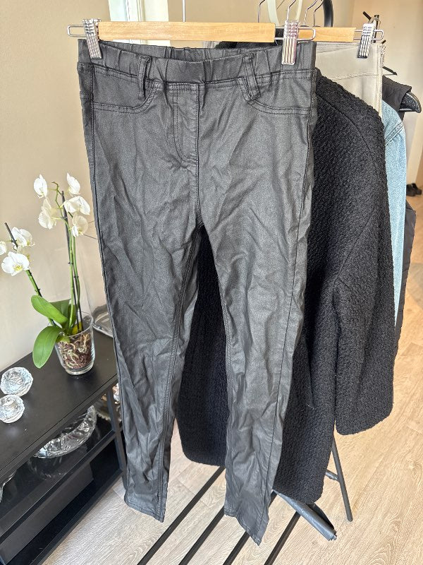 Pleður buxur svartar stretchy