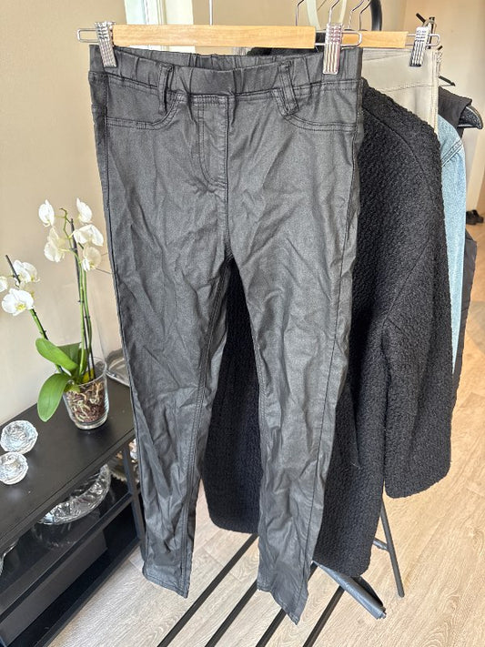 Pleður buxur svartar stretchy