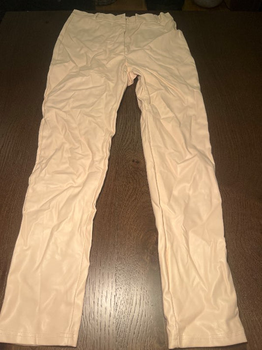 Ljósar pleðurbuxur