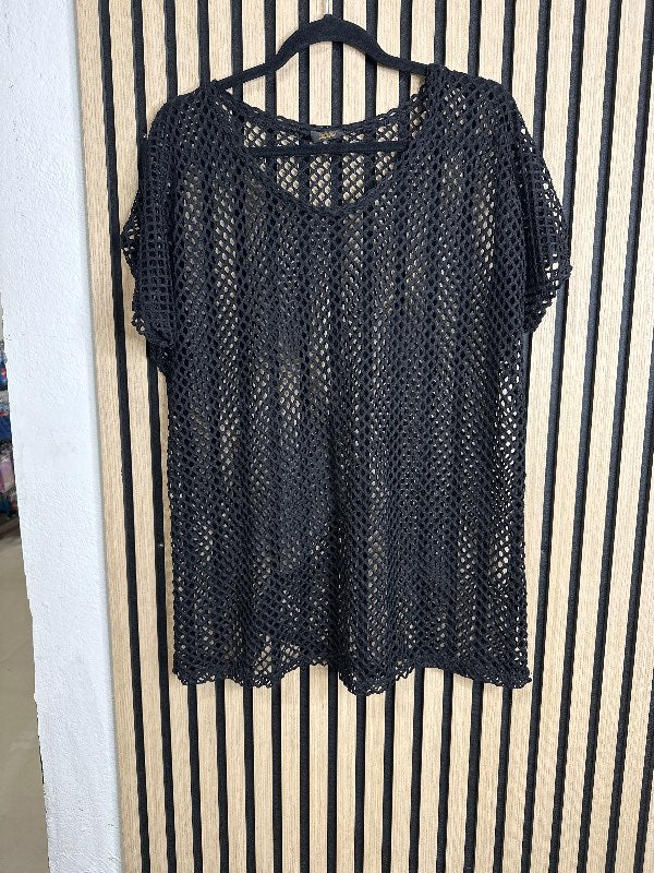 Svartur fishnet bolur