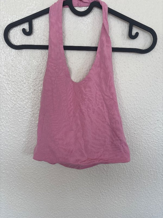 Bleikur halter top - E