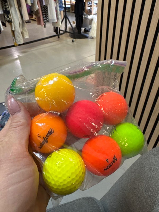 Litaðar golf kúlur 7 stk