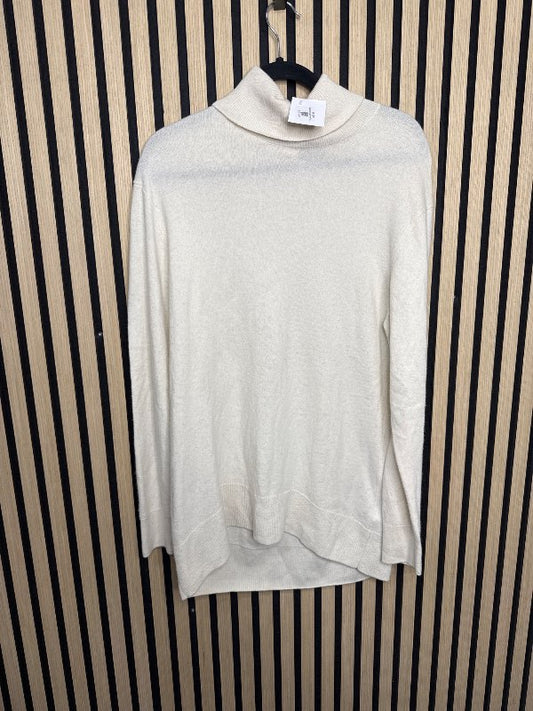 Massimo Dutti wool cashmere white turtleneck