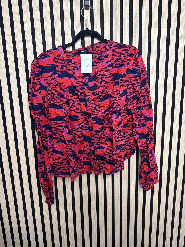Lindex shirt pink navy