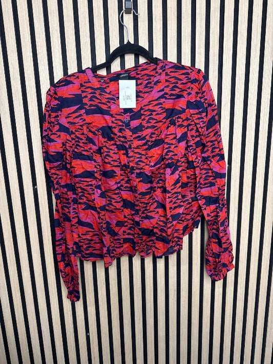 Lindex shirt pink navy