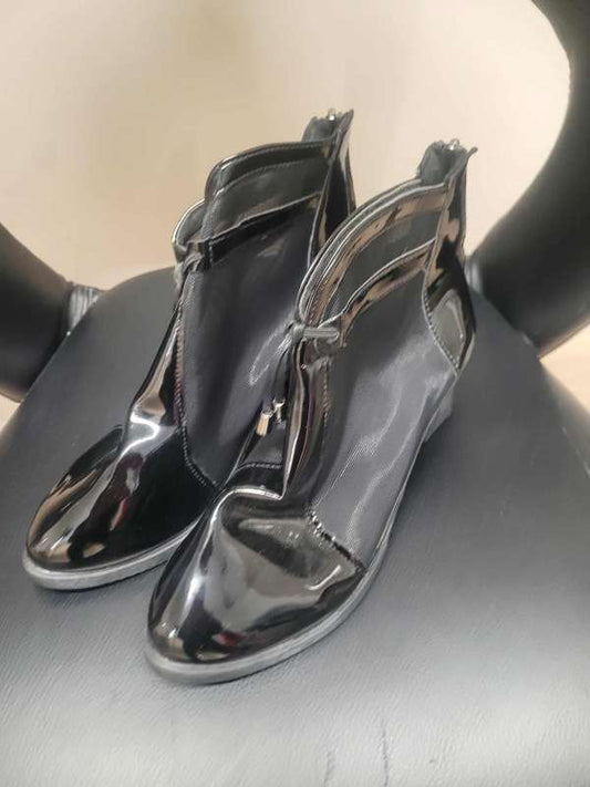 Skór svartir m/neti St 38